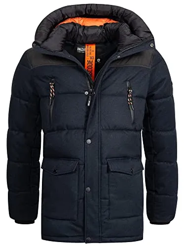 Indicode Herren Krem Winterjacke mit Kapuze | Stylische Steppjacke für Männer - Diese moderne Herrenjacke kombiniert Stil und Funktionalität. Mit einem glatten Futter und durchdachten Details bietet sie Komfort für kalte Tage. Ideal für Freizeit und urbane Looks.