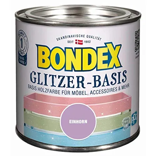 Bondex 424677 Glitzer-Basis Einhorn 0,5 L - Glitzerfarbe für kreative Projekte - Bondex 424677 Glitzer-Basis Einhorn 0,5 L - Diese Glitzerfarbe eignet sich perfekt für kreative Holzprojekte und sorgt für funkelnde Akzente auf bis zu 6m².