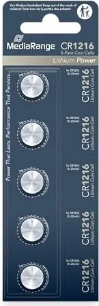 MediaRange Batterie Knopfzelle Blister Lithium/CR1216 3V 5er