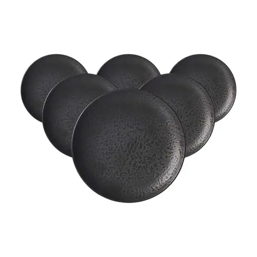 Ritzenhoff & Breker Kitwe Dessertteller 6er Set, 20 cm in schwarz von Ritzenhoff & Breker
