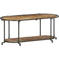 vidaXL TV-Regal 100x42x40 cm aus Altholz - TV-Schrank aus robustem, massivem Altholz mit industriellem Eisengestell. Bietet reichlich Stauraum für Mediengeräte und Deko und verleiht deinem Wohnraum einen einzigartigen Charakter.