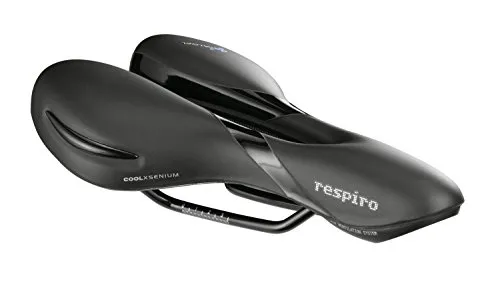 Selle Royal Respiro Soft Athletic Sattel, schwarz, 25,6 x 22,7 cm - Fahrradsattel mit innovativem Ventilation Channel zur Druckminderung und Schweißvermeidung, bietet hervorragenden Komfort durch Royalgel™-Technologie.