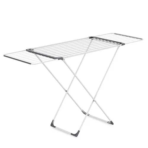 Spetebo Ausziehbarer Wäscheständer 18 m Trockenlänge - Standtrockner mit Teleskop-Funktion, ideal für drinnen und draußen, platzsparend klappbar und bietet bis zu 18 m Trockenlänge für effizientes Wäschetrocknen.