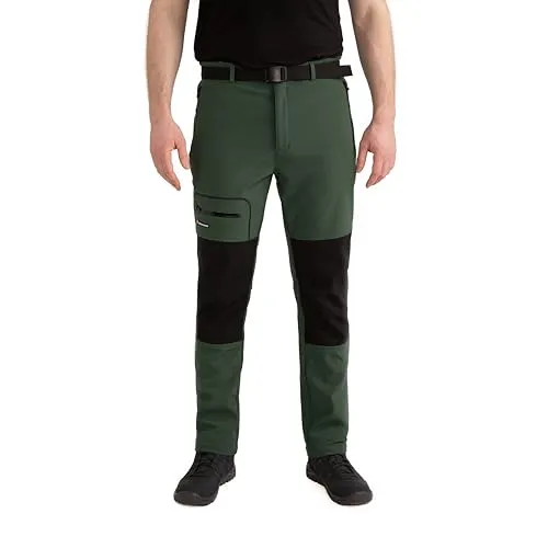Höhenhorn Trekmaster Herren Wanderhose XL in Grün - Wasserdichte Herren Wanderhose mit optimaler Luftzirkulation und weichem Microfleece-Futter, ideal für kältere Temperaturen. Praktische Taschen und verstärktes Material an den Knien für Langlebigkeit.