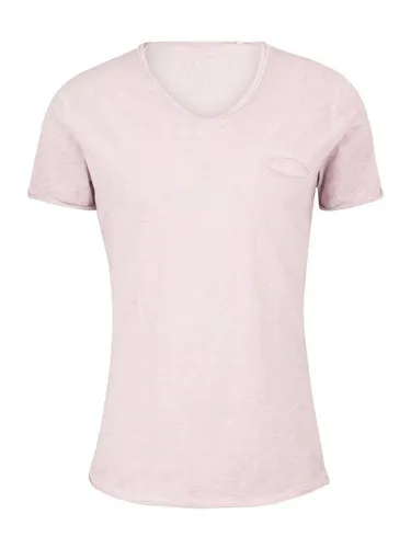 KEY LARGO Herren Soda New V-Neck T-Shirt, Misty Lilac - T-Shirts für Herren, aus reiner Baumwolle mit modischer Brusttasche und Oil Washed Optik - perfekt für den Sommer im Regular Fit.