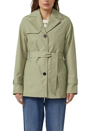 s.Oliver Wasserabweisender Trenchcoat Slim Fit - Eleganter Trenchcoat im Slim Fit aus wasserabweisendem Material. Mit praktischem Textilgürtel, Gürtelschlaufen und Innentasche ideal für den Outdoor-Einsatz.