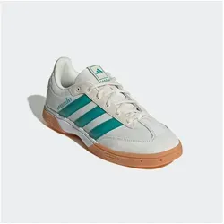 adidas Performance SPEZIALIST INDOOR Hallenschuh für Hallensport - Weiß, Größe 44 EU - Sportlicher Hallenschuh in Größe 44, ideal für Handball und andere Hallensportarten. Aus robustem Synthetik und Textil gefertigt, bietet er optimalen Halt und Tragekomfort.