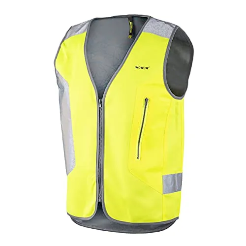 WOWOW Tegra XL - Stylische und funktionale Weste - Weste in auffälligem Gelb, ideal für Outdoor-Aktivitäten und Sicherheit bei schlechten Lichtverhältnissen.