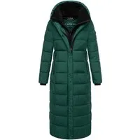 Marikoo Damen Steppmantel Pakoraa mit Teddyfellkragen - Eleganter Steppmantel für kalte Wintertage. Extra lange Passform, abnehmbarer Teddyfellkragen und zwei-Wege-Reißverschluss bieten Komfort und Bewegungsfreiheit. Erhältlich in 10 Farben und Größen S–5XL.