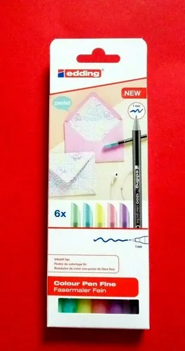 edding 1200 Fasermaler pastell 1 mm 6er Set
