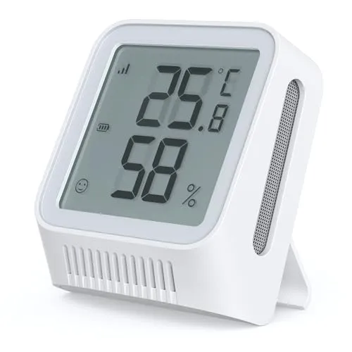 X-sense WLAN Thermometer Hygrometer Innen - Smarte Raumüberwachung - Hygrometer mit App-Steuerung, präzise Messungen und komfortable Anzeige für optimales Raumklima. Kompatibel mit Alexa für einfache Sprachsteuerung.