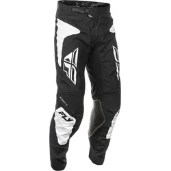 Fly Racing Kinetic Sym Textilhose - Schwarz/Weiß - 32 - Hochwertige Motorradhose mit Komfort-Meshfutter und multidirektionalen Stretch-Einsätzen für optimale Beweglichkeit. Das BOA®-Fit-System sorgt für perfekte Anpassung und Sicherheit.