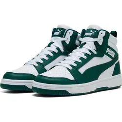 PUMA Unisex Rebound V6 Sneaker, White-Dark Myrtle, 47 EU in grün von PUMA