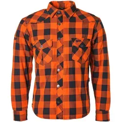 GMS Jaguar Motorrad Hemd 2XL - Hochwertiges Motorrad Hemd in schwarz-orange, aus Baumwolle und Polyester mit innerer Aramid-Schutzschicht für zusätzlichen Sicherheit und Komfort.