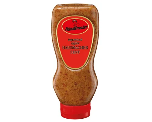Händlmaier Saucen, Händlmaiers Hausmachersenf süß in der Squeeze Flasche Vegan 400ml