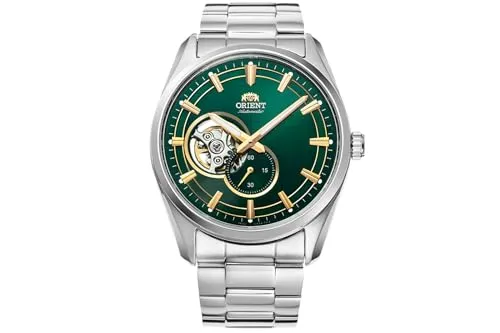 Orient Halb-Skeleton-Armbanduhr Gold - Armbanduhren für Herren mit automatischem Handaufzug, kratzfestem Saphirglas und wasserdicht bis 50 m – ideal für stilbewusste Männer.