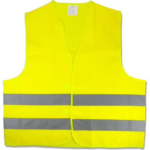 Cartrend 50130 Warnweste in praktischer Reißverschluß-Zipp-Textiltasche, Gelb, Größe XL