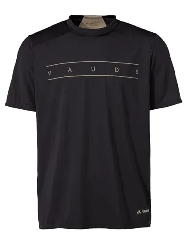 Vaude Herren Qimsa Logo T-Shirt – Funktionelles Bike-Shirt in Größe M, schwarz - T-Shirts Funktion – Hoch funktionelles Herren Bike-Shirt mit schickem Print, ideal für heiße Trails und aktive Abenteuer.