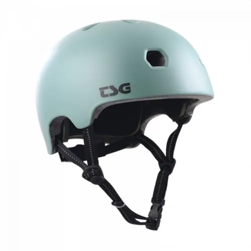 TSG Helm Meta Solid Color, Größe: XXS, Satin Oil Blue - Stylischer und sicherer Skatehelm für Anfänger und Fortgeschrittene. Die robuste ABS-Konstruktion und das effektive Belüftungssystem sorgen für besten Tragekomfort und Schutz beim Skaten.