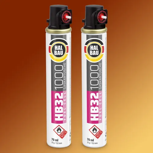 Gaskartusche 152mm für Gasnagler Gasmenge – 74ml Ersatzgas HALBAU HB32