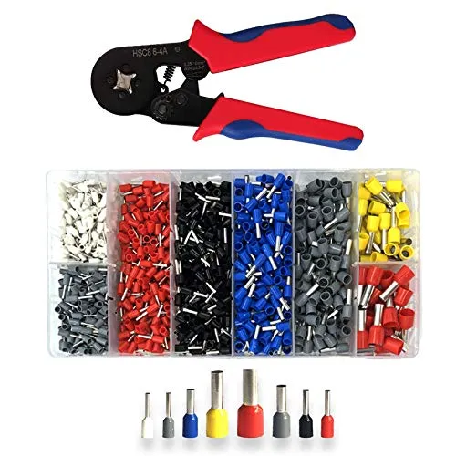 EasyULT Crimpzange Aderendhülsen Set[1250 stück], 0,25-10mm² Aderendhülsenzange Tool Kit, Premium Aderendhülsen Zange, Krimpzange, Crimpzangen, Presszange