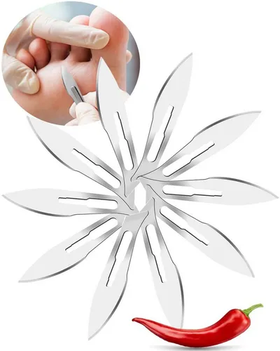 Kosmetex Rasierklingen 10x Skalpell Hornhaut Fusspflege-Klinge, Kosmetex Podologie Swann Morton B23 zum schaben, abtragen