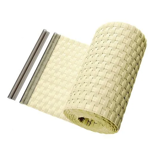 Pe Sichtschutzstreifen Zaunblende Balkonsichtschutz HaGa® beige 255cmx19cm