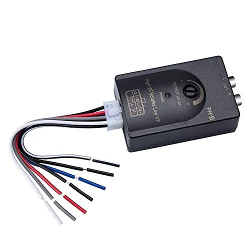 Mr.Ho High Low Adapter Signalwandler für Autoradio Konvertiert Lautsprecher High-Low-Level-Converter Hochpegel-Signale in das Cinch-Format