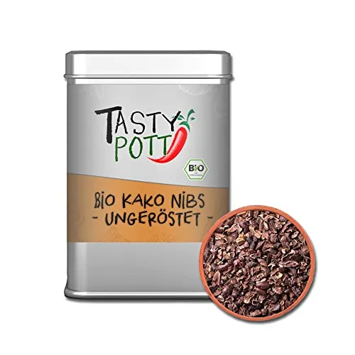 Tasty Pott Gewürze I Spices I Feinkost I Für Müsli und Porridge I Zum Backen I Aromatisch I Geschmack (Bio Kakao Nibs ungeröstet 75g)