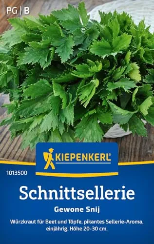 Kiepenkerl Schnittselleriesamen Gewone Snij 1013500 - Einjähriges Würzkraut mit einem pikanten Sellerie Aroma und einer Wuchshöhe von 20 bis 30 cm - Kräutersamen