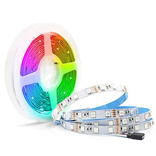 Arotelicht 12V 5M RGB 300 LEDs 5050SMD LED Leiste Strip Stripe Band Streifen Lichtleiste Lichterkette Lichter,RGB 12V 60LEDs/M (Nur 5M Strip, IP20)
