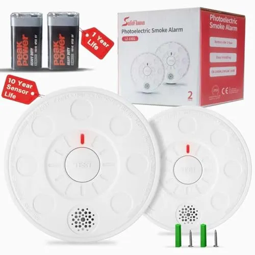 Rauchmelder für Zuhause 2‑er Set – Zuverlässiger Brandschutz mit optischem Sensor