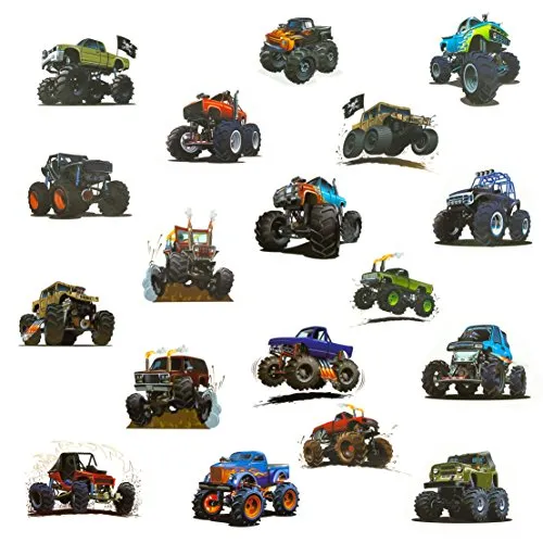 Oblique-Unique® 36 Monster Truck als temporäre Tattoos für Kinder Jungen Geburtstag