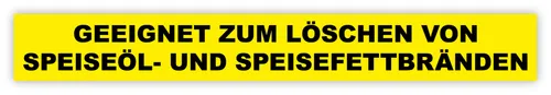 Aufkleber Fettbrandfeuerlöscher Feuerlöscher ABF Markierung Küche | 155 x 20 mm