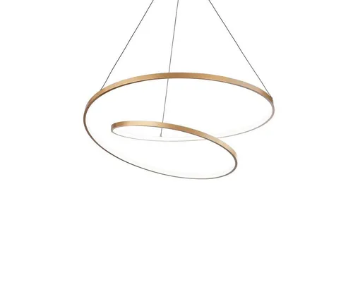 Ideal Lux LED Pendelleuchte OZ D60 ON-OFF, DALI dimmbar - Moderne Pendelleuchte mit Ø 60cm, hervorragender Farbwiedergabe (CRi >90) und DALI-Dimmbarkeit, ideal für stilvolle Beleuchtung in Wohnräumen.