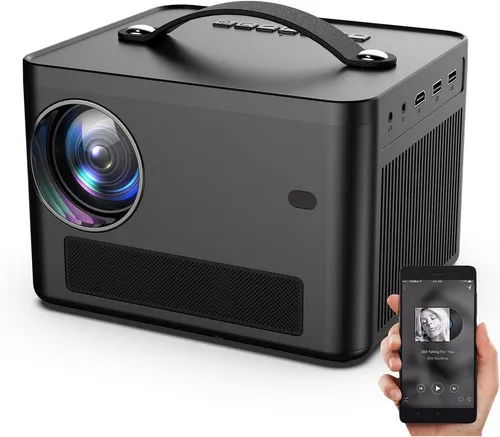 Vivitar 30000 Stunden LED Heimkino Beamer, 5W-Stereo-Sound, mit HDMI, USB, TF Mini-Beamer (9000 lm, 1000:1, Native 1080P Full HD px, kompatibel mit iOS/Android, Automatische Trapezkorrektur)
