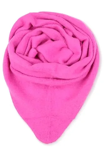 malito - Damen Modeschal - weicher Dreiecksschal Unifarben & Leo Print - langer flauschiger XXL Winterschal S601 - (Fuchsia)