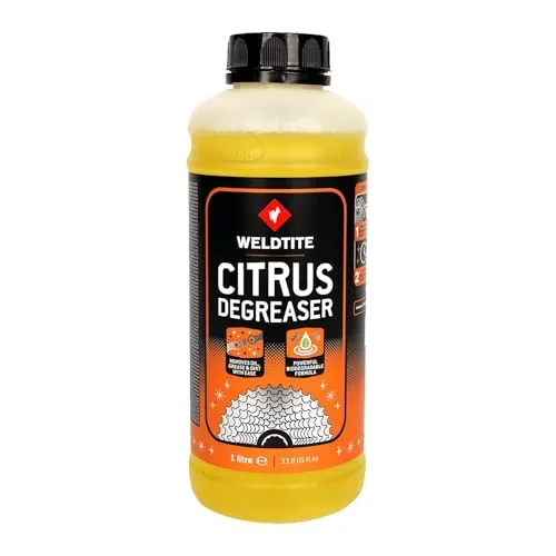 WELDTITE V730027E Schmutz Waschradentfetter zum Reinigen und Entfetten von Ketten und anderen Fahrradkomponenten, Zitrone - 1L