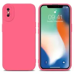 Cadorabo Hülle für Apple iPhone X / XS Schutz Hülle in Rot TPU Silikon Etui Case Handyhülle