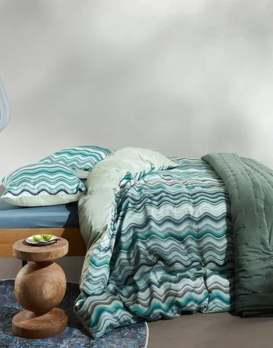 Essenza Wendebettwäsche Sol, Grün, 135x200 cm von Essenza