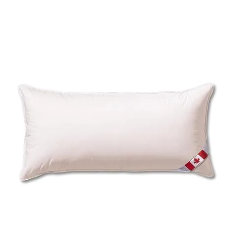 Künsemüller Daunenkissen „Canada Medium“, 40x80 cm - Kissen für Hausstauballergiker, maschinenwaschbar und ideal für Schlafzimmer oder Gästezimmer.