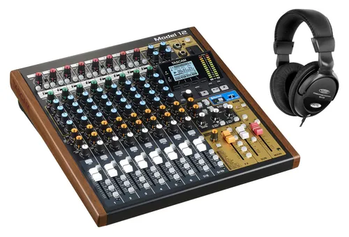 Tascam Model 12 Audiomixer Set mit Kopfhörern