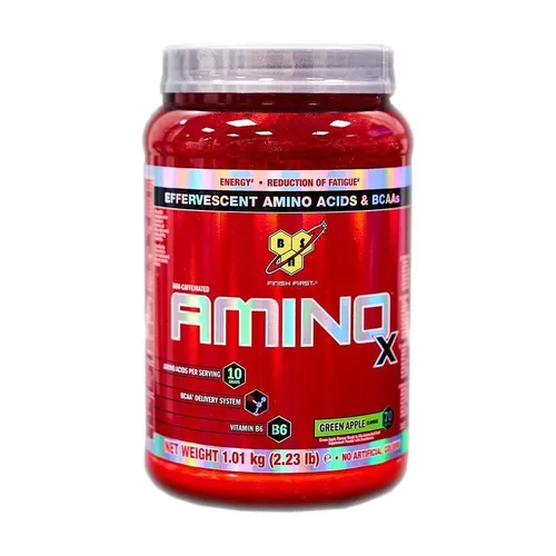 BSN Amino X - 1 Kg-Dose für Muskelaufbau - Nahrungsergänzungsmittel mit Fruit Punch Geschmack, unterstützt Muskelgesundheit und Zuwachs dank wertvoller Aminosäuren und Vitamine.