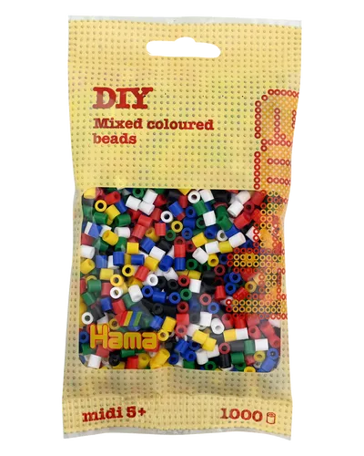 Midi Bügelperlen - Mischung 01, 03, 05, 08, 10, 18 207-66 Ø 5 mm Hama 1000