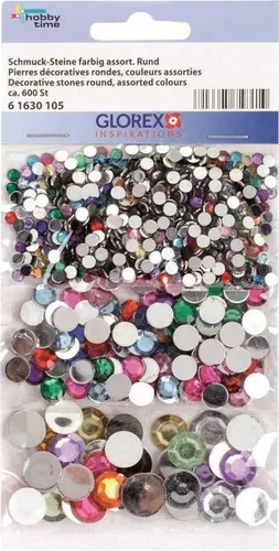 Glorex Schmuck-Steine . farbig sortiert  Schmucksteine