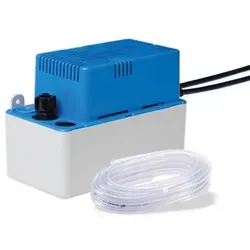 Eckerle EE300 - Tank-Kondensatpumpe mit 6m PVC Schlauch - Lüftungstechnik, geräuscharme Zentrifugalpumpe mit chemisch beständigem Gehäuse für effiziente Kondensatförderung aus Klimaanlagen und Heizungen.