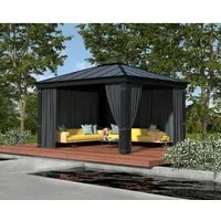 Palram Canopia Dallas 4300 Gartenpavillon-Vorhang-Set in grau von Canopia