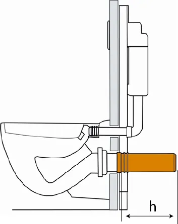 HAAS Wand-WC-Anschlussstück DN 90/90, 340 mm - Verschweißbares Wand-WC-Anschlussstück mit Doppellippendichtung und Bauschutz. Verstellbar, temperaturbeständig bis +95°C, geprüft nach DIN 1389 und EN 476. Ideal für zuverlässige Rohranschlüsse.