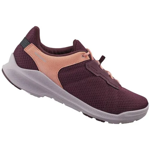 Shimano EX300W wine red (R20) 37 - Damen Mountainbikeschuhe für Alltag und Freizeit, atmungsaktiv mit nachhaltiger Zwischensohle aus 24% Recyclingmaterial für hohen Komfort beim Radfahren und Gehen.