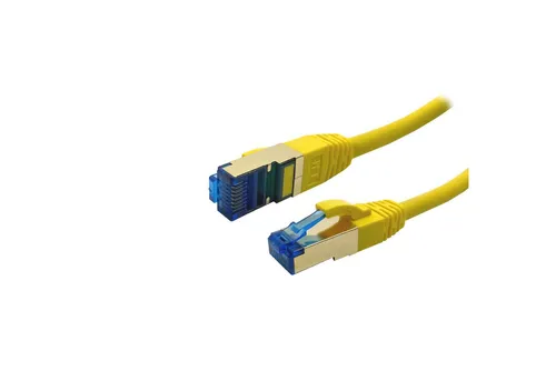 ProfiPatch CAT 7 Patchkabel Ethernet RJ45 Netzwerkkabel Rohkabel LAN-Kabel, RJ45, (150 cm), vergoldet, halogenfrei, gelb